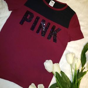 Pink VS Burgandy T-Shirt
